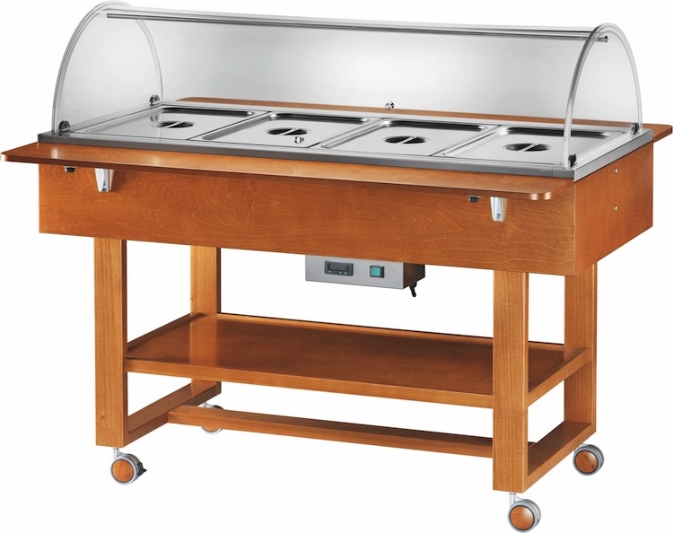 Vyhřívané gastrobufety - bain-marie ELC2832 -walnut