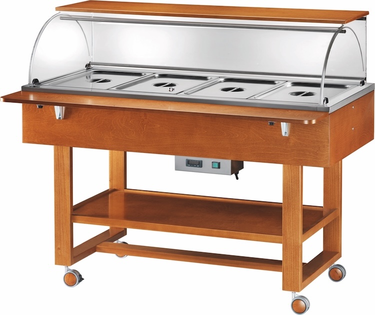 Vyhřívané gastrobufety -bain-marie ELC2834 - walnut