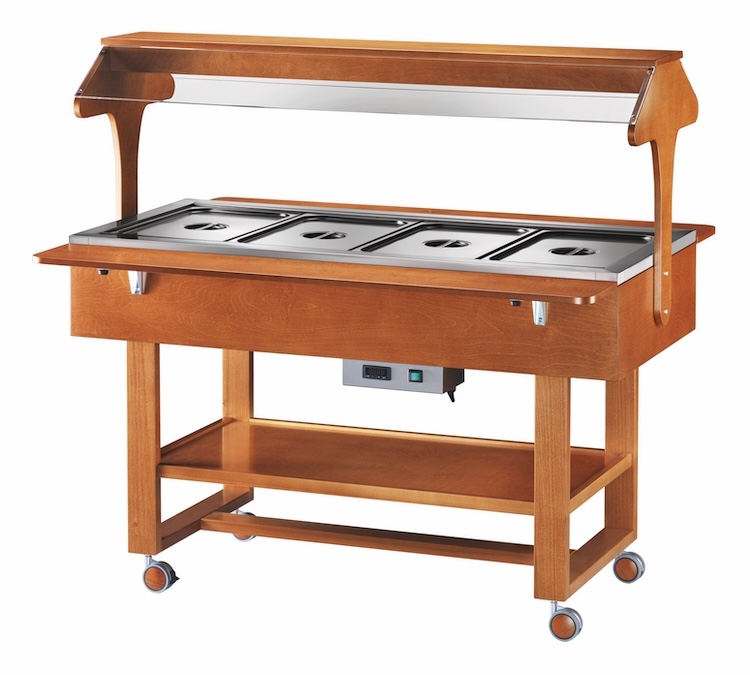 Vyhřívané gastrobufety - bain-marie ELC2828 -walnut