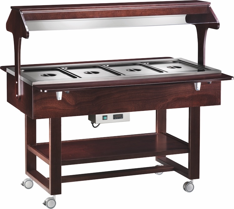 Vyhřívané gastrobufety - bain-marie ELC2828W -wenge