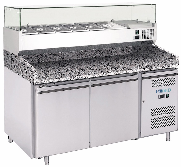 Ventilované chladicí pulty na pizzu G-PZ2600TN-FC+VRX1500-330