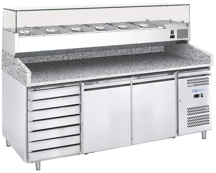 Ventilované chladicí pulty na pizzu G-PZ2610TN-FC