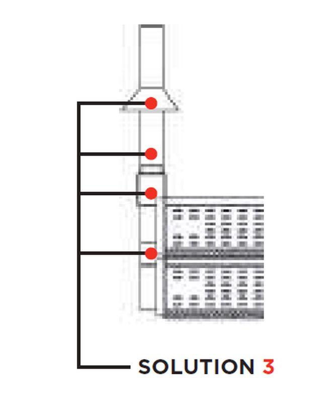 Připojení ke komínu SOLUTION 3 pro Flame
