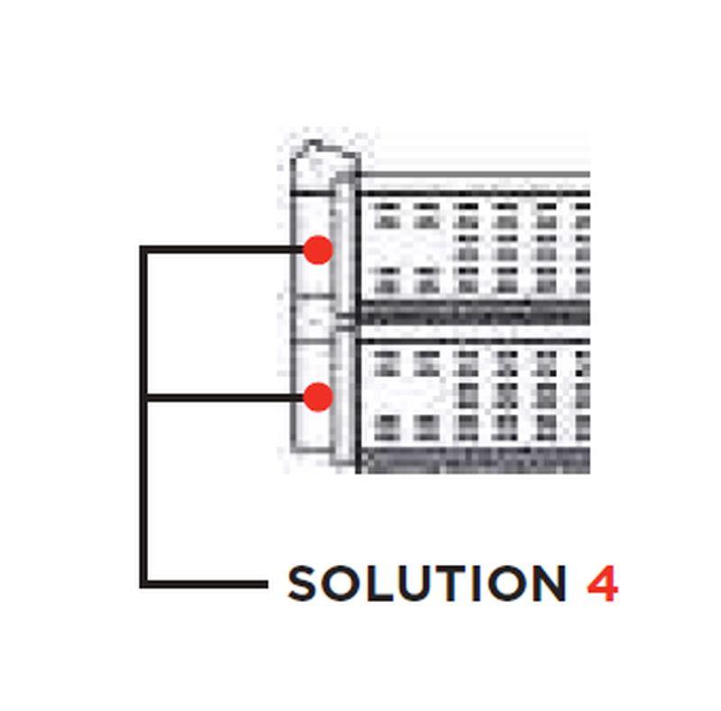 Propojení s digestorem SOLUTION 4 pro 2 pece Flame