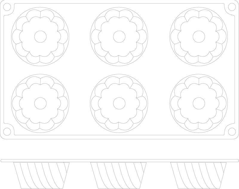 Silikonová forma Savarin mini 676134