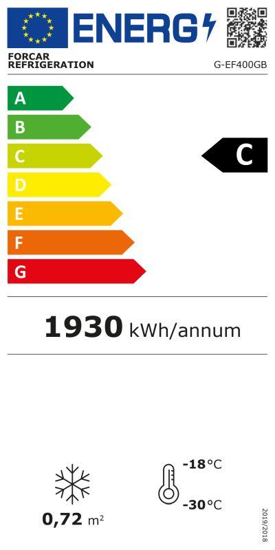 Mrazicí skříň s prosklenými dveřmi G-EF400GB