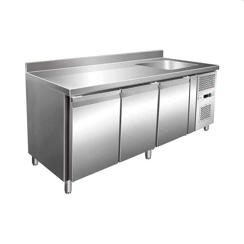 Gastronomické chladicí stoly s dřezem - GN1/1 - ventilované(c) G-GNS3200TN