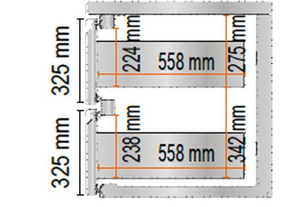 Zásuvkové moduly k pracovním stolům MID C2MIDGN