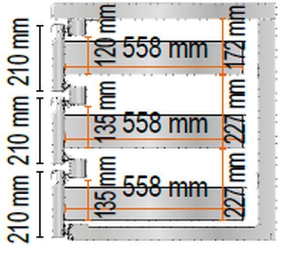 Zásuvkové moduly k pracovním stolům MID C3MIDGN
