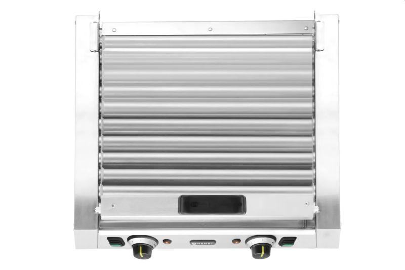 Gril na párky a klobásy – 2 zóny s energeticky úsporným krytem, HENDI, 220-240V/980W, 566x527x(H)259mm