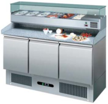 Chladicí pizza pulty - statické G-S903PZ-FC+VRX1400-330