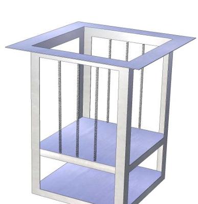 Vestavěný zásobník na tácky / koše