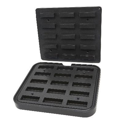 Forma na tartaletky - obdélník - 90x30/85x26 mm - 15 kusů
