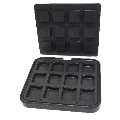 Forma na tartaletky - čtvercová - 72/62 mm - 12 kusů