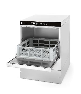 Myčka skla a nádobí, 40 x 40, elektromechanické ovládání, HENDI, s dávkovačem mycího prostředku, 230V/2800W, 470x510x(H)710mm 233009