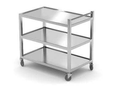 Servírovací vozík, svářený, HENDI, Profi Line, 865x565x(H)950mm na velké zatížení 810224