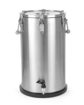 Izolační přenosný termos – s kohoutkem, HENDI, Profi Line, 35L, Stříbrná, ⌀330x(H)570mm s kohoutkem, art.710326