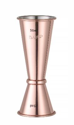 Barmanská měrka - jigger 30/50 ml, BarUp, Měděná, ⌀45x(H)114mm