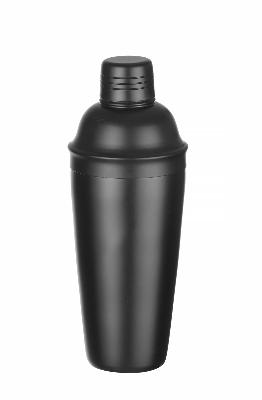 3-dílný Cobblerův shaker, BarUp, Černá, ⌀85x(H)240mm