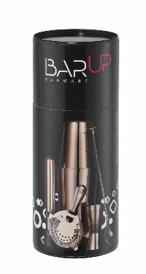 Barová souprava v tubě, BarUp, Měděná, ⌀120x(H)320mm