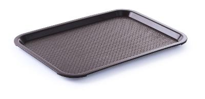 Polypropylenový podnos Fast Food – velký, AmerBox, Hnědá, 350x450x(H)20mm Hnědá, 350x450x(H)20mm