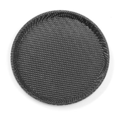 Polypropylenový servírovací podnos, protiskluzový, kulatý, černý, HENDI, ⌀410x(H)20mm Ø410x20 mm, 878149