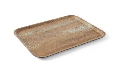 Servírovací podnos s laminátem z melaminu, se vzorem dřeva, AmerBox, Dubová, 370x530mm 370x530mm, Kód: 508947