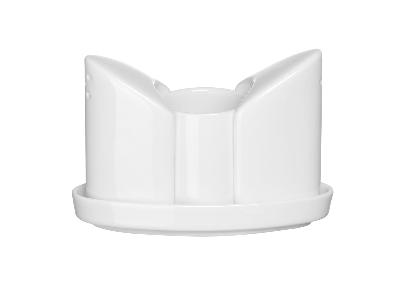 Sada solničky a pepřenky se zásobníkem na párátka, HENDI, 125x54x(H)90mm porcelánové 786420