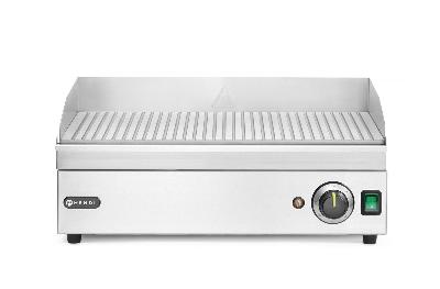Elektrická grilovací plotna vroubkovaná, HENDI, Kitchen Line, 220-240V/2400W, 527x404x(H)233mm
