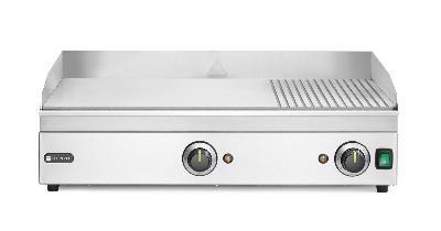Elektrická grilovací plotna 1/3 vroubkovaná, HENDI, Kitchen Line, 220-240V/3500W, 697x474x(H)241mm Kód 154960