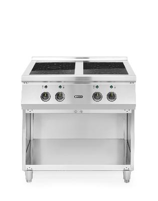 Indukční vařič - sporák se 4 varnými zónami, HENDI, 400V/17000W, 800x720x(H)854mm Kód: 237687