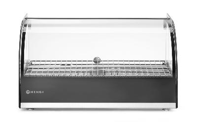 Vyhřívaný pultový displej, HENDI, jednoúrovňový, černý, 220-240V/800W, 554x376x(H)311mm 273982