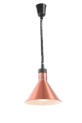 Teplovzdušná lampa s nastavitelnou výškou, kuželová, HENDI, Měděná, 230V/250W, ⌀275x(H)250mm 273876