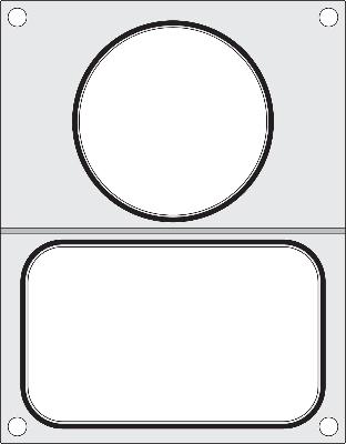 Matrice pro svařovačku, HENDI, 2 nádoby: 1x 178x113 mm, 1x ø115 mm 805657