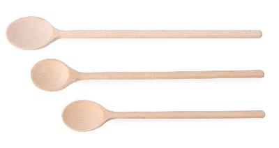 Dřevěná lžíce – sada 3 velikostí, HENDI, 3 ks, (L)475mm 525005