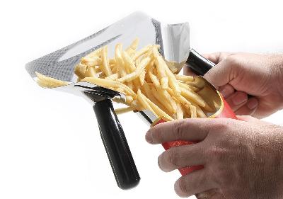 Lopatka na hranolky a nachos, HENDI, Černá, 230x220mm 642559