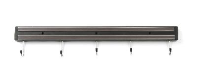 Magnetická lišta s háčky, HENDI, 5 háčků, (L)470mm s háčky, Kód: 820308