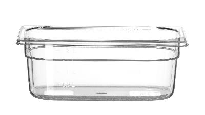 Nádoba GN 1/4, HENDI, Profi Line, GN 1/4, 2,8L, Průhledná, 265x162x(H)100mm Kód: 861622