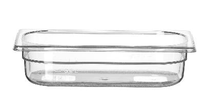 Nádoba GN 1/4, HENDI, Profi Line, GN 1/4, 1,8L, Průhledná, 265x162x(H)65mm Kód: 861639