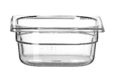 Nádoba GN 1/6, HENDI, Profi Line, GN 1/6, 1L, Průhledná, 176x162x(H)65mm Kód: 861738