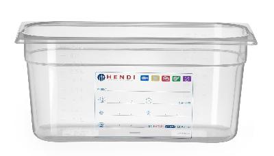 Nádoba GN 1/3, HENDI, GN 1/3, 5,7L, Průhledná, 325x176x(H)150mm Kód: 880265