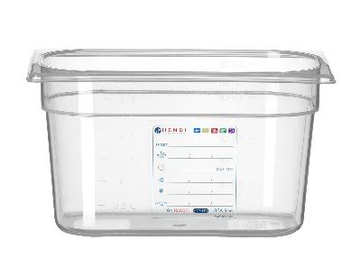 Nádoba GN 1/4, HENDI, GN 1/4, 4L, Průhledná, 265x162x(H)150mm Kód: 880364