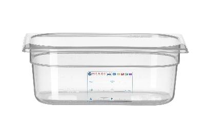Nádoba GN 1/4, HENDI, GN 1/4, 2,8L, Průhledná, 265x162x(H)100mm Kód: 880371