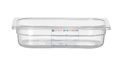 Nádoba GN 1/4, HENDI, GN 1/4, 1,8L, Průhledná, 265x162x(H)65mm Kód: 880388