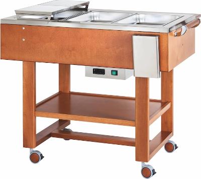 Vyhřívané gastrobufety -bain-marie CL2770N -ořech