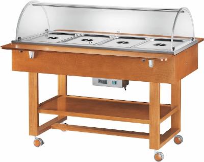 Vyhřívané gastrobufety - bain-marie ELC2832 -walnut