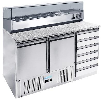 Chladicí pizza pulty - statické G-S903PZCAS-FC+VRX1400-330
