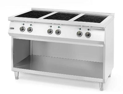 Indukční vařič - sporák se 6 varnými zónami, HENDI, 400V/25500W, 1200x700x(H)890mm 237397
