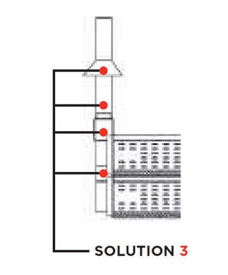Připojení ke komínu SOLUTION 3 pro Flame