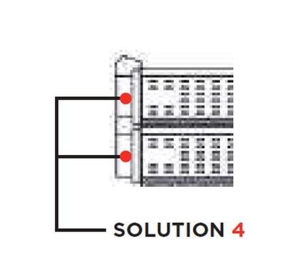 Propojení s digestorem SOLUTION 4 pro 2 pece Flame